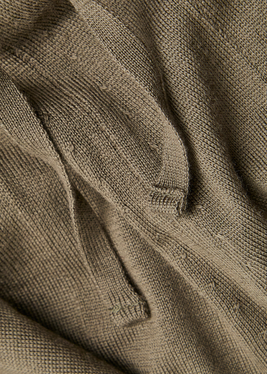 John Smedley Henning Wool Sweatpants Khaki