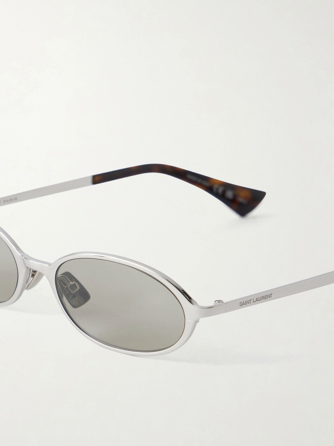 SAINT LAURENT - SL 935 Round-Frame Silver-Tone Sunglasses - Silver