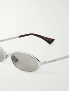 SAINT LAURENT - SL 935 Round-Frame Silver-Tone Sunglasses - Silver