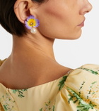 Jennifer Behr Embellished floral drop earrings