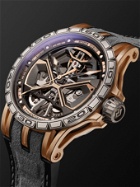 Roger Dubuis - Excalibur Spider Huracán Automatic 45mm 18-Karat Pink Gold, Titanium and Rubber Watch, Ref. No. RDDBEX0750