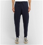 Isabel Benenato - Logo-Embroidered Knitted Sweatpants - Midnight blue