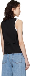 Loulou de Saison Black Paco Tailored Waistcoat