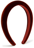 Jennifer Behr Tori Padded Velvet Headband - Terracotta - One Size
