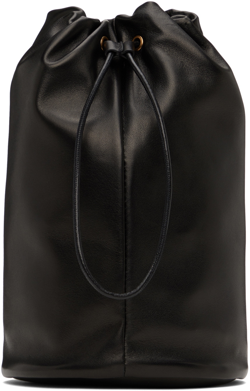 ★THE ROW★ Sporty leather pouch 送料関税込 Sporty leather pouch in black - The Row | Mytheresa