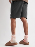 John Elliott - Crimson Straight-Leg Cotton-Jersey Drawstring Shorts - Gray