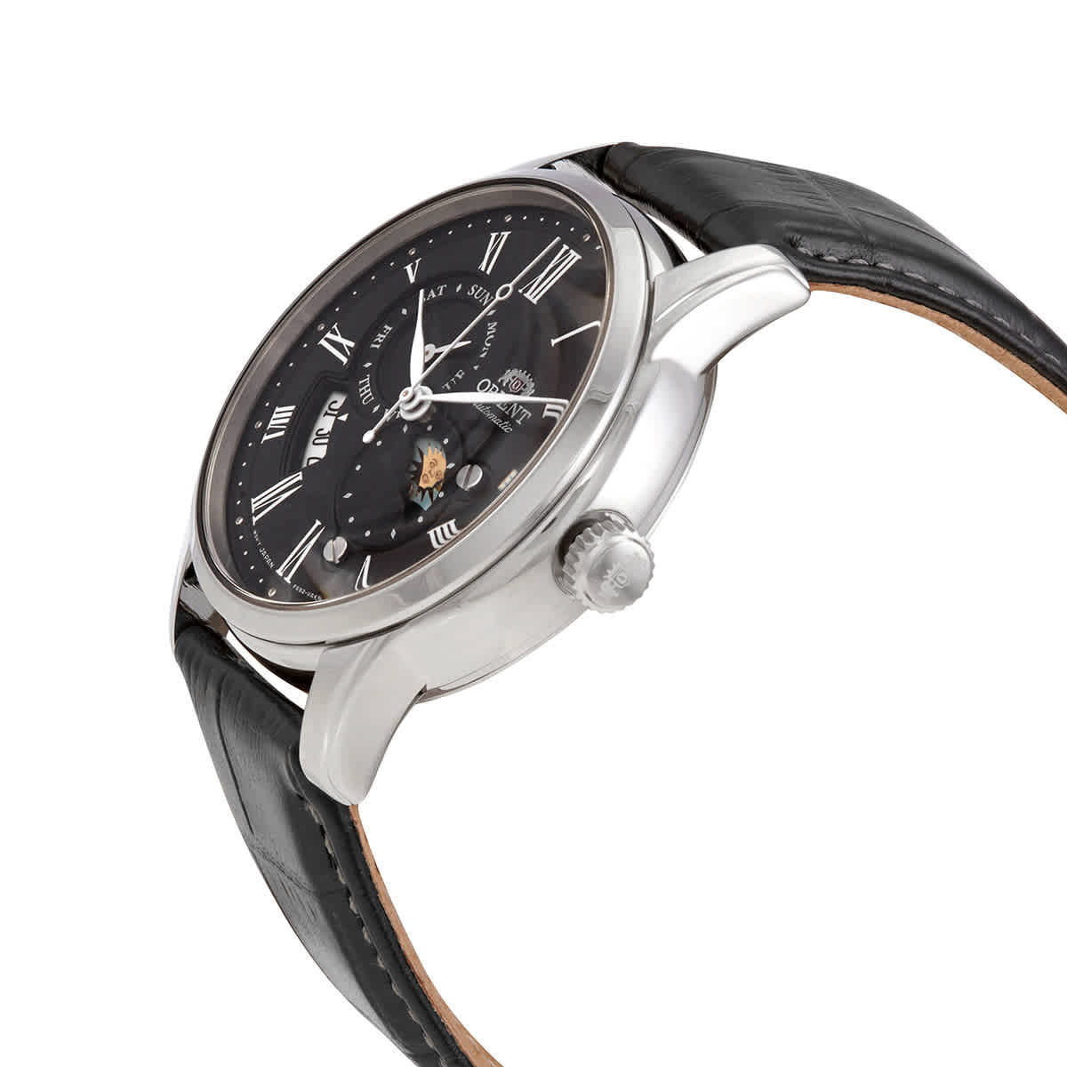 Orient Sun and Moon Automatic Black Dial Mens Watch RA-AK0010B10B