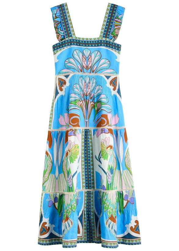 Photo: Lug Von Siga Sybill Linen Midi Dress Blue
