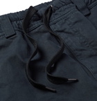 Aspesi - Slim-Fit Cotton-Twill Drawstring Trousers - Blue