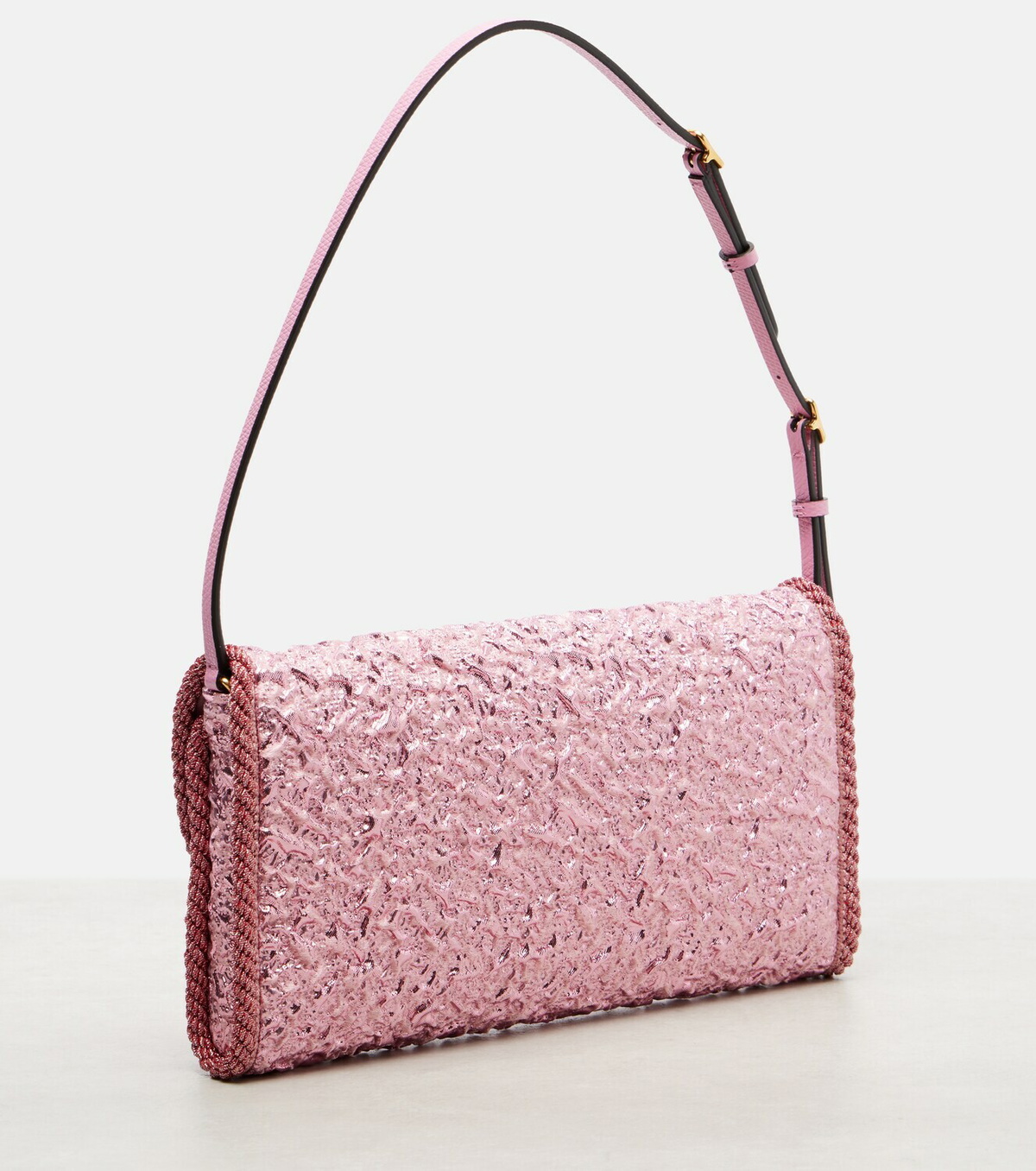 Valentino Garavani DeVain Small cloqué jacquard shoulder bag