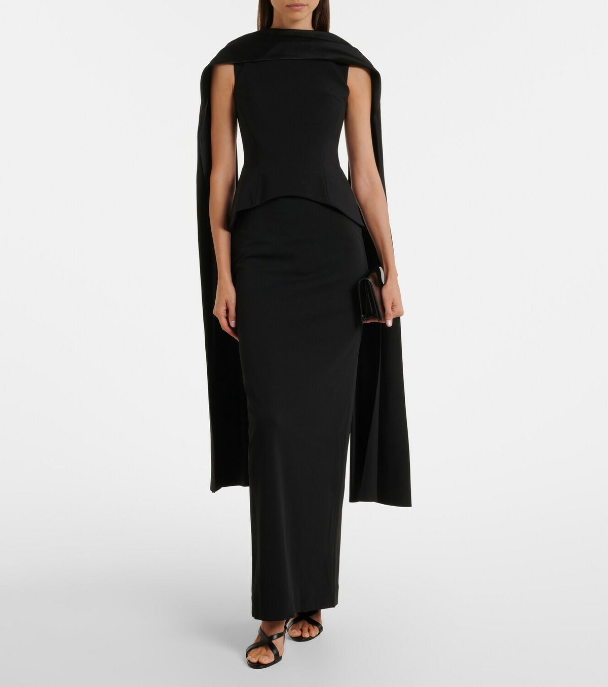 Solace London Annie scarf-detail gown