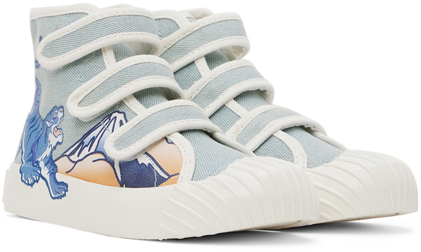 Kenzo Kids Blue Velcro Sneakers