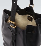 Miu Miu Logo leather bucket bag
