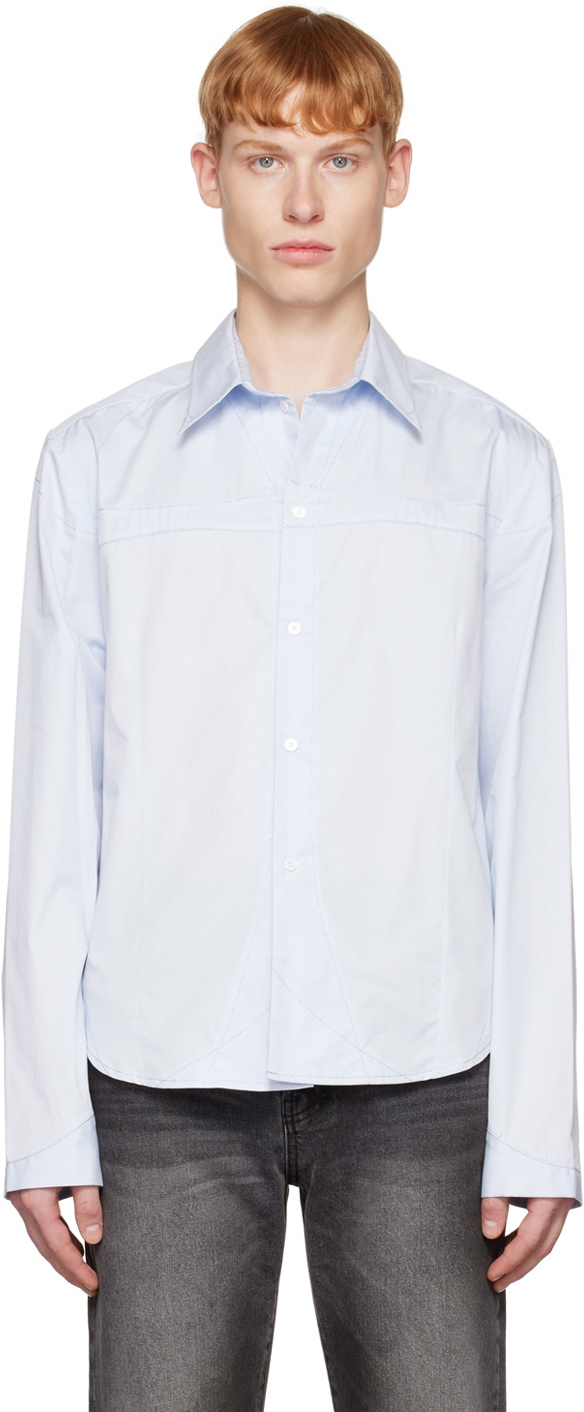 TheOpen Product SSENSE Exclusive Blue Stitched Shirt