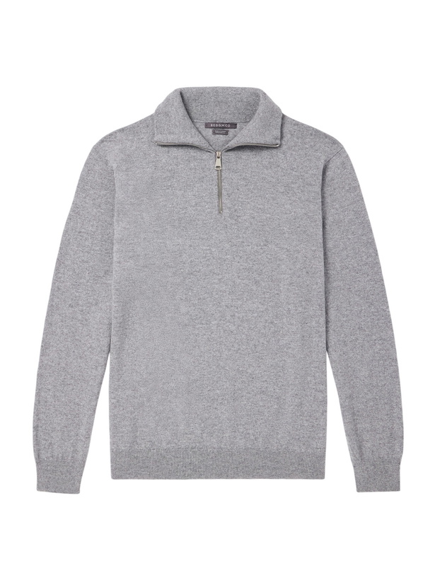 Photo: Begg & Co - Heriot Half-Zip Cashmere Sweater - Gray