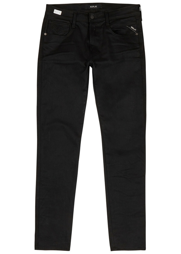 Photo: Replay Anbass Hyperflex Slim-leg Jeans Black