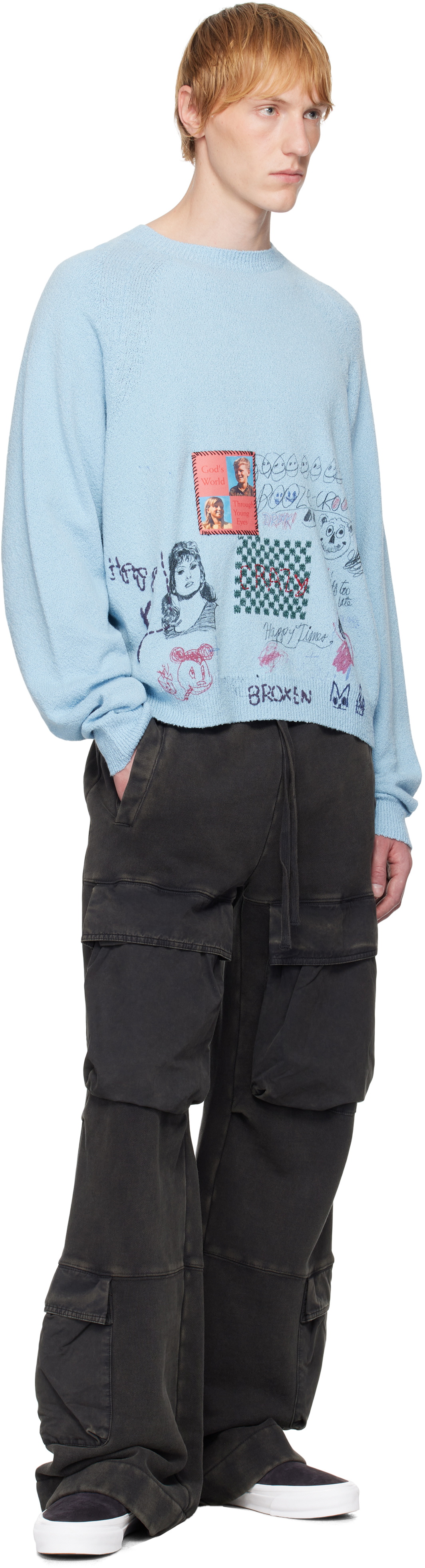 PALY Blue 'Booze Crooze' Knit Sweater