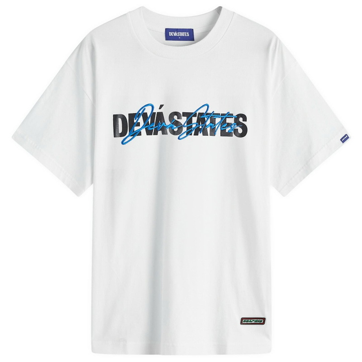 Photo: Deva States Men's Overlay Logo T-Shirt in White