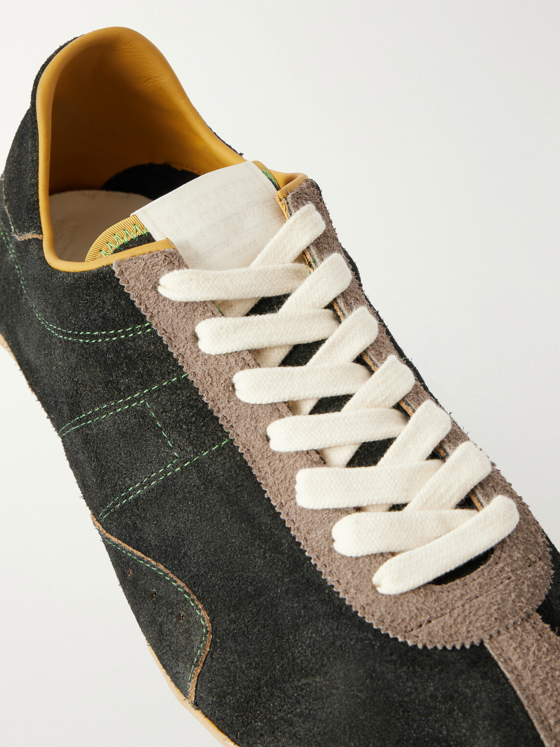 Maison Margiela - Sprinters Panelled Suede Sneakers - Green