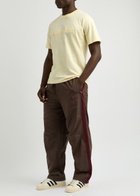 Adidas X Wales Bonner Striped Straight-leg Shell Track Pants Brown