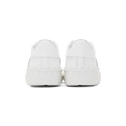 Valentino White and Silver Valentino Garavani Open Sneakers