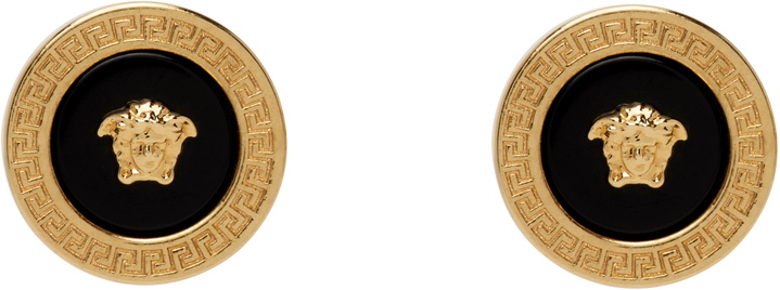 Photo: Versace Gold Enamel Medusa Stud Earrings