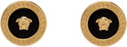 Versace Gold Enamel Medusa Stud Earrings