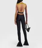 Jean Paul Gaultier Printed mesh crop top