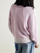 Acne Studios - Kerid Jacquard-Knit Wool and Cotton-Blend Cardigan - Pink