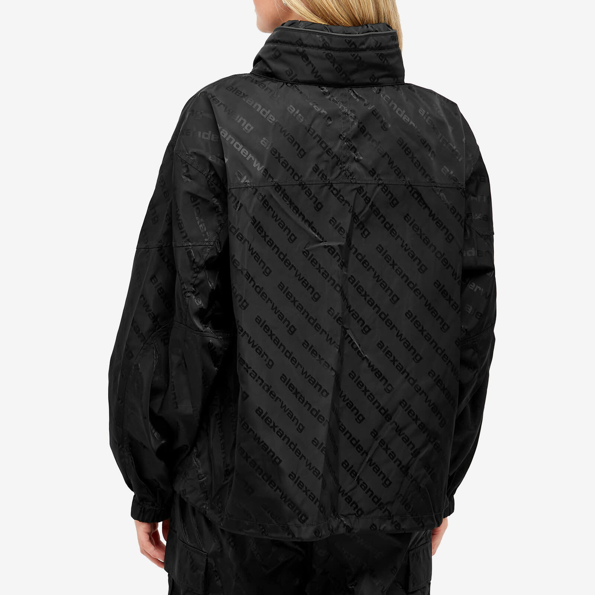 Alexander Wang Women's Half Zip Track Jacket In Jacquard Nylon in