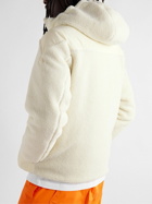 Moncler Genius - 2 Moncler 1952 Logo-Print Shell-Panelled Fleece Hooded Down Jacket - Neutrals