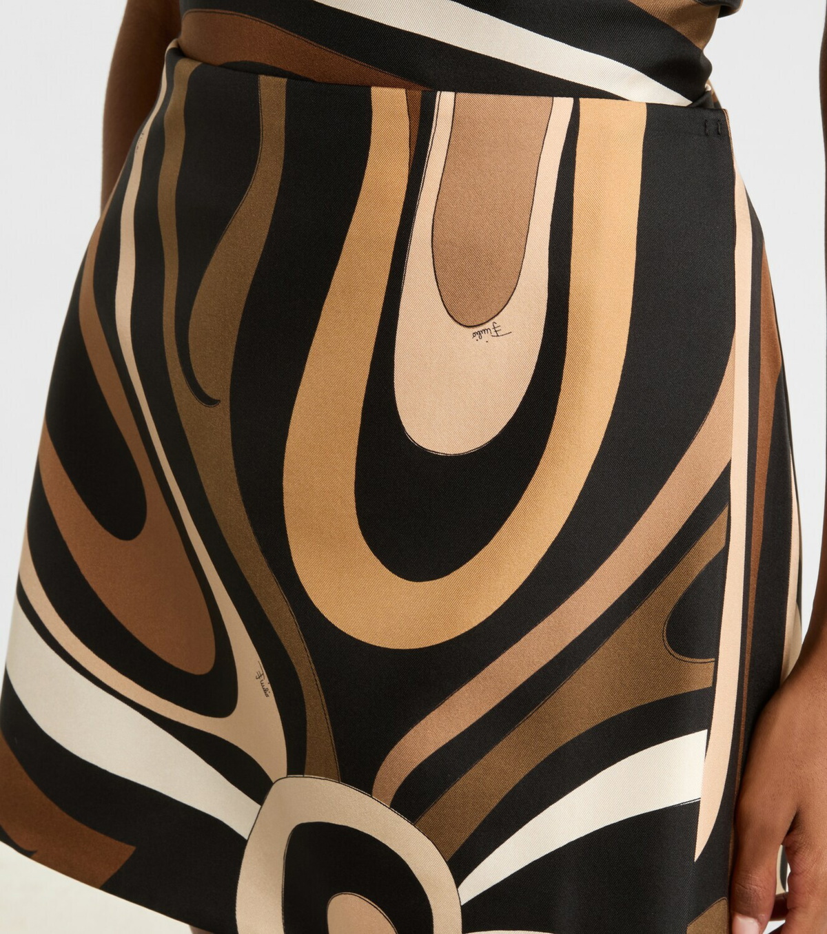 Pucci Marmo silk satin miniskirt