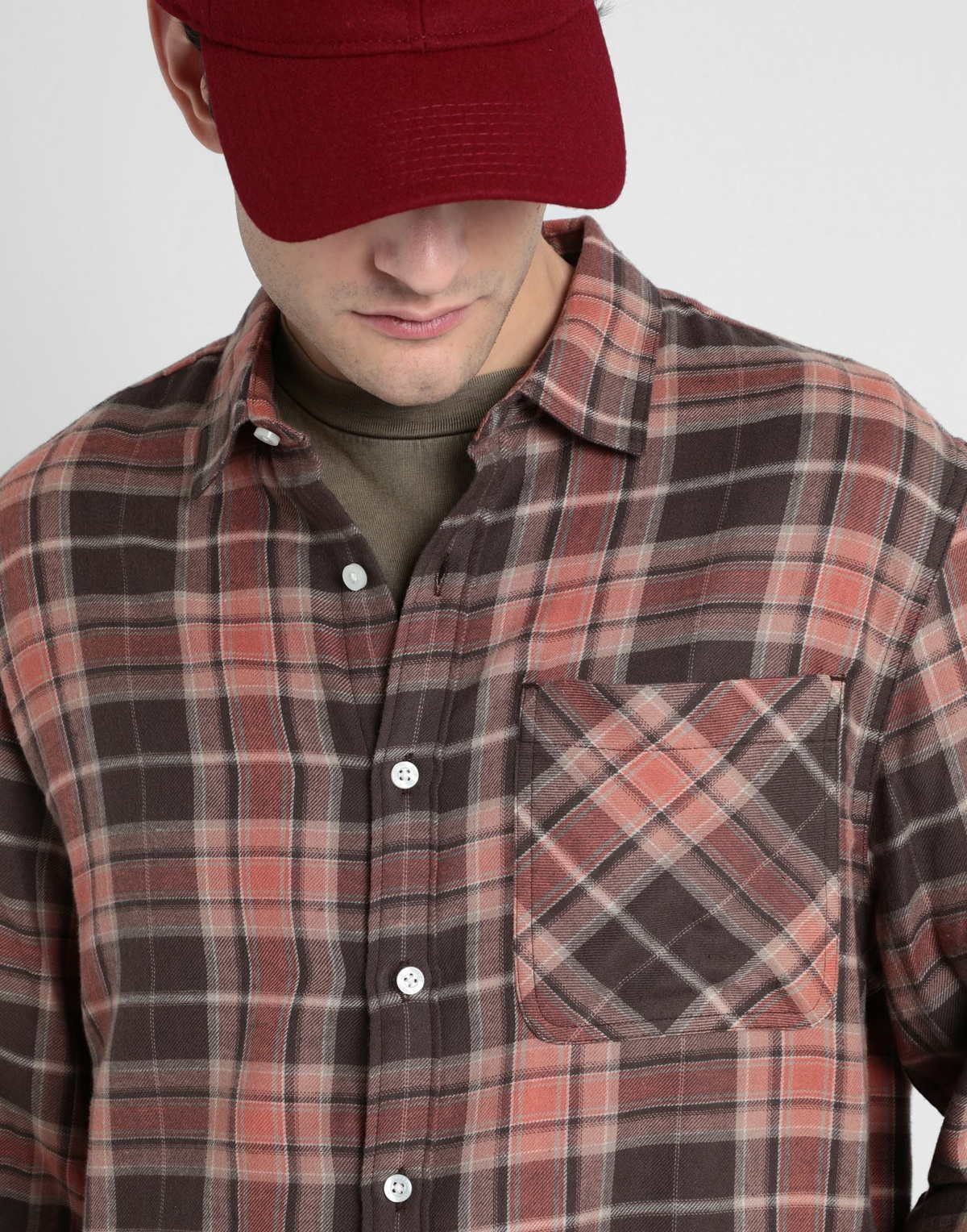 Guess Mens Shirt in Brown