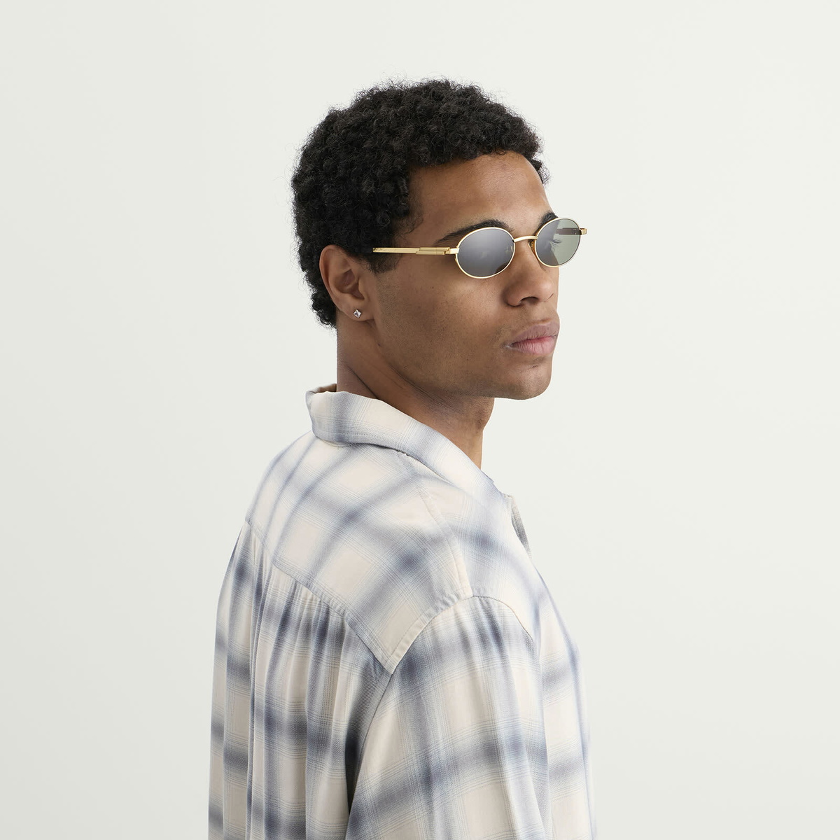Bottega Veneta Eyewear Bottega Veneta BV1470S Sunglasses in Gold/Green 