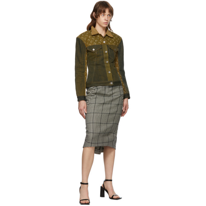 Marine Serre Yellow Denim Moon Patchwork Jacket Marine Serre