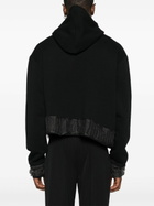 MLGA Black Asymmetric Cotton Hoodie