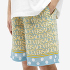 Versace Men's All Over Print Shorts in Light Blue