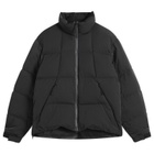 Goldwin Men's Dope Dyed Ripple Nylon Down Jacket in Deep Charcoal