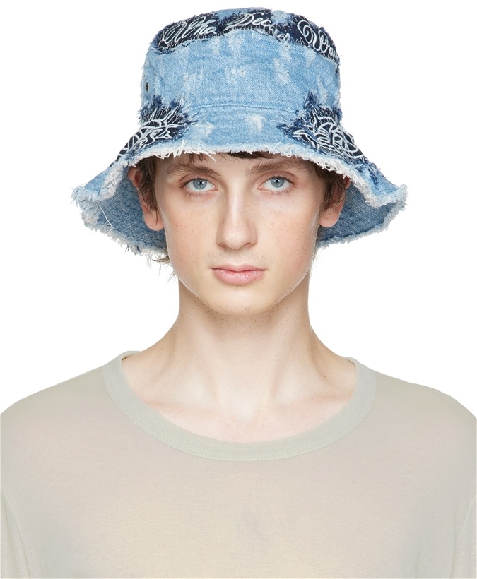 Photo: Who Decides War by MRDR BRVDO Blue Crown of Thorns Bucket Hat