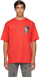 Juun.J Red Graphic Short Sleeve T-Shirt