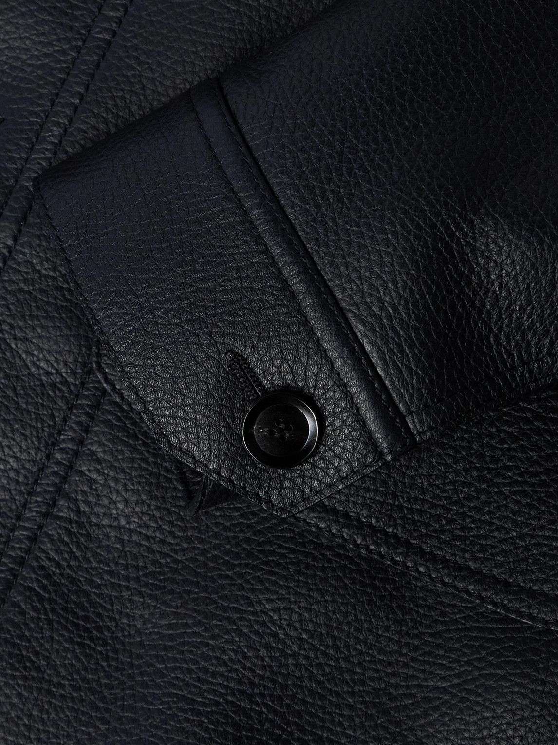 Brioni - Padded Leather Jacket - Blue
