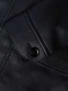 Brioni - Padded Leather Jacket - Blue
