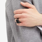 Dries Van Noten Men's Square Front Ring in Black