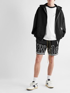 Rhude - Court Logo-Print Mesh Drawstring Shorts - Black