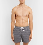 Onia - Charles Slim-Fit Mid-Length Checked Seersucker Swim Shorts - Navy