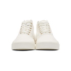 Maison Kitsune White Canvas High-Top Sneakers