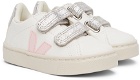 Veja Baby White & Silver Leather Esplar Sneakers