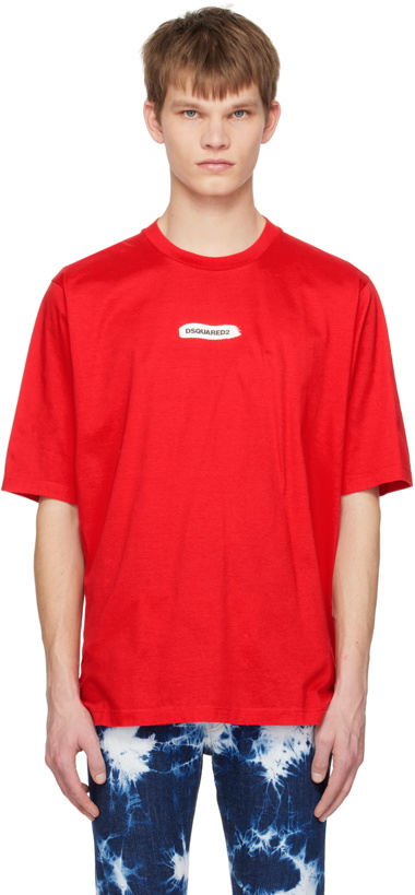 Photo: Dsquared2 Red Skater T-Shirt