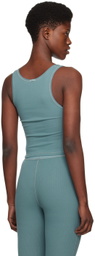 SKIMS Blue Cotton Rib Tank Top