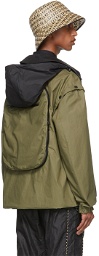 Fendi Reversible Khaki Coated Cotton Backpack Jacket